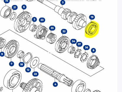 Imagem de Rolamento cambota Suzuki RM 250 / DR-Z 400