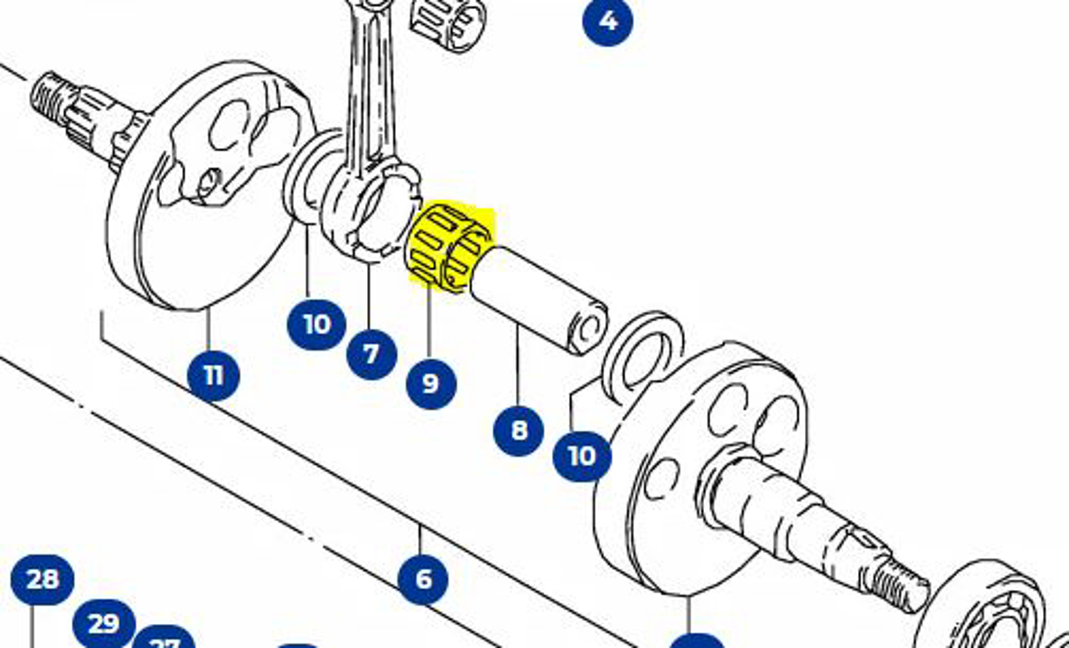 Imagem de Roleto baixo biela Suzuki TS 50