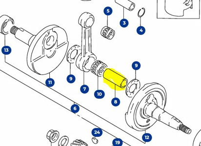 Imagem de Cavilhão biela Suzuki TS 50