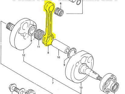 Imagem de Biela "nuda" Suzuki RM 125 92/00