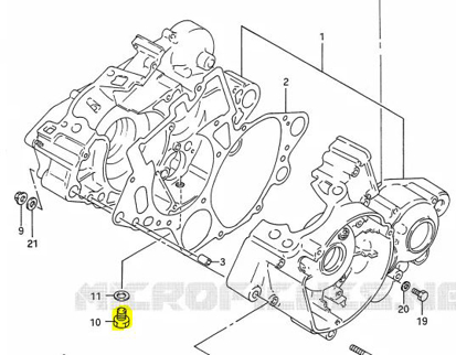 Imagem de Parafuso bujão saída oleo Suzuki RM 125/250