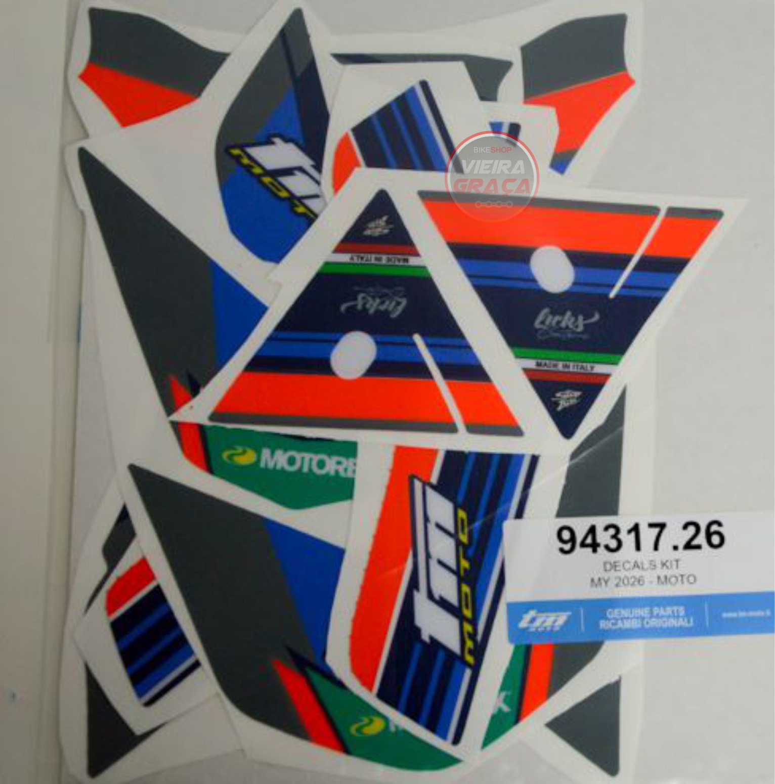 Imagem de Kit autocolantes TM Moto cinza 2026