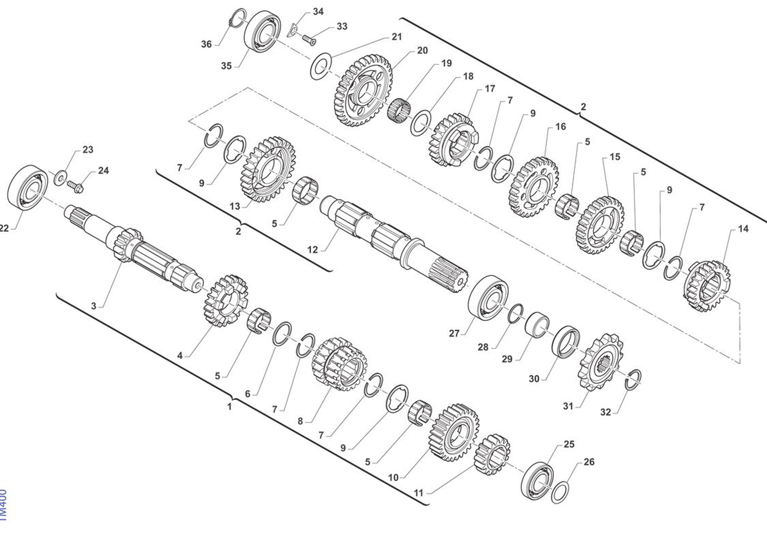 Imagem de Caixa de velocidades - 6v - Emb. anit-deslizante F3