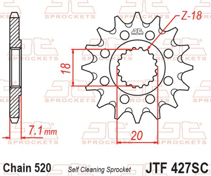 Imagem de Pinhão ataque JT - 520 JTF427 SC